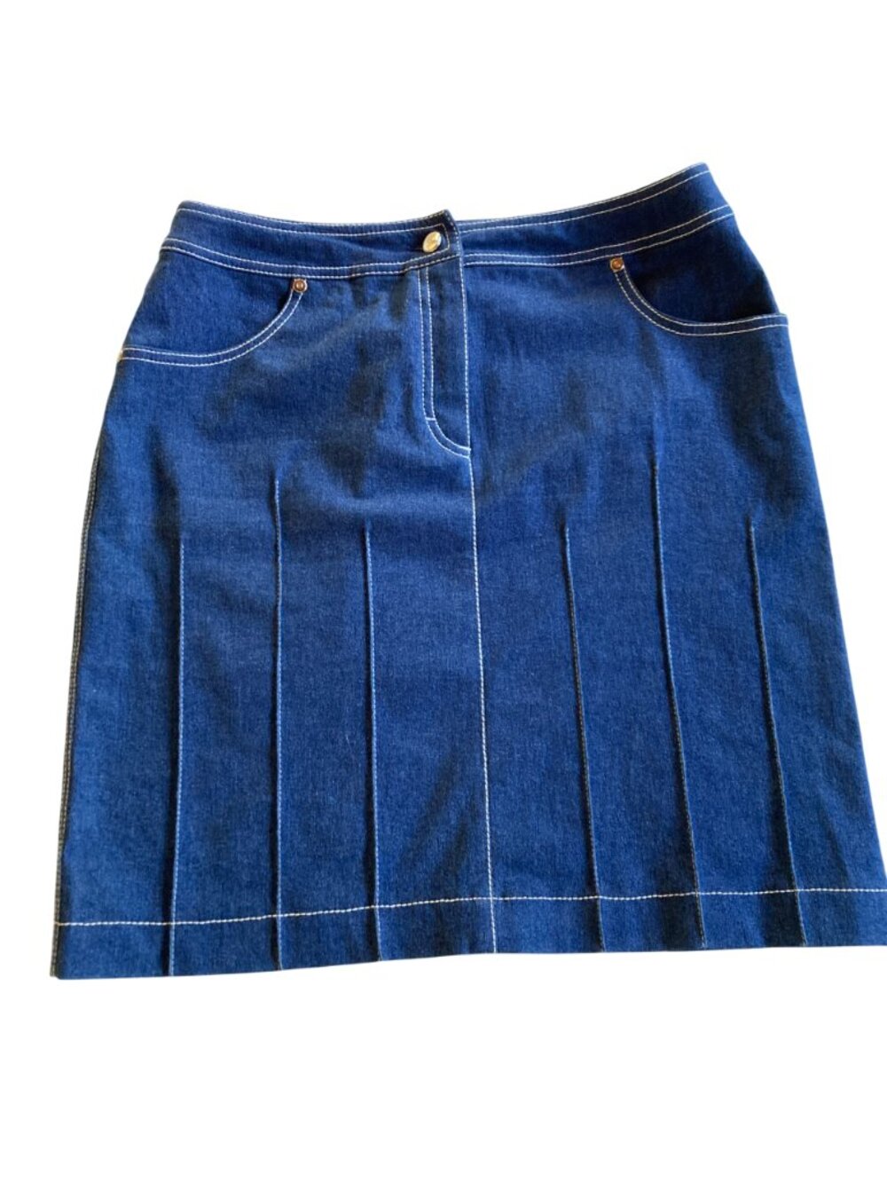 Escada Denim Jean Skirt Y2k Vintage Sz US 8 or DE 38
